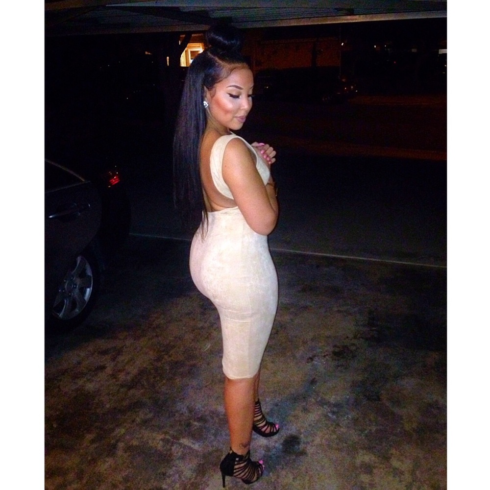 Tan suede dress